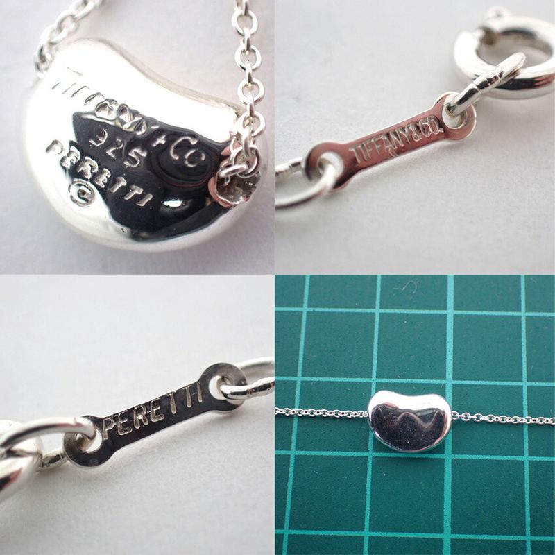 Tiffany & Co 925 Bean Pendant Necklace J98-4