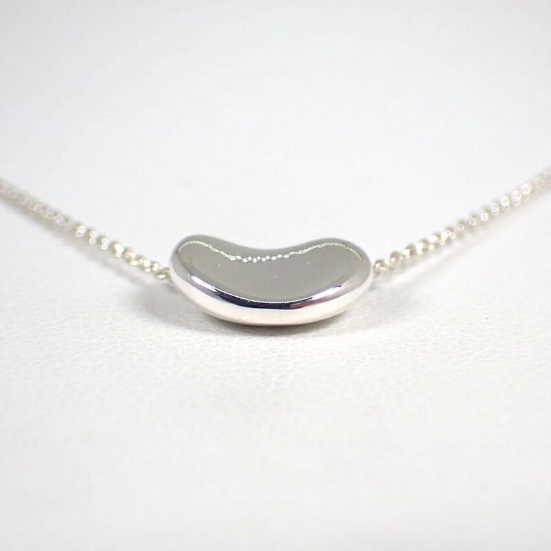 Tiffany & Co 925 Bean Pendant Necklace J98-4
