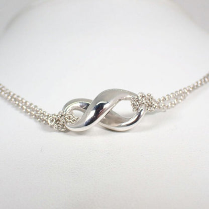 Tiffany & Co 925 Infinity Double Chain Necklace J98-5