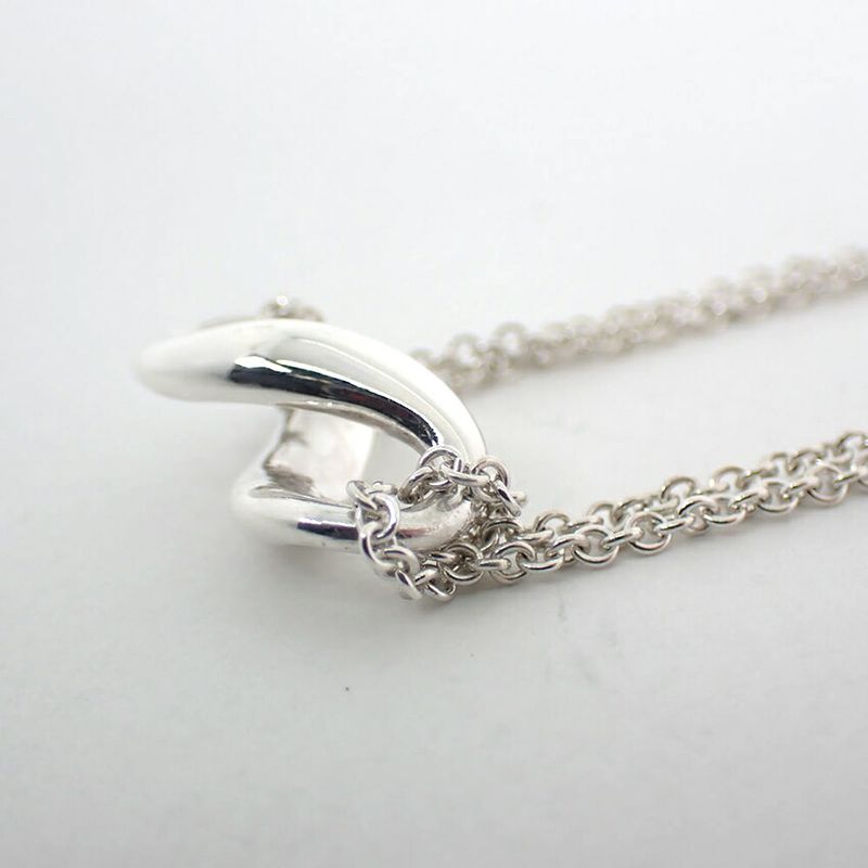 Tiffany & Co 925 Infinity Double Chain Necklace J98-5