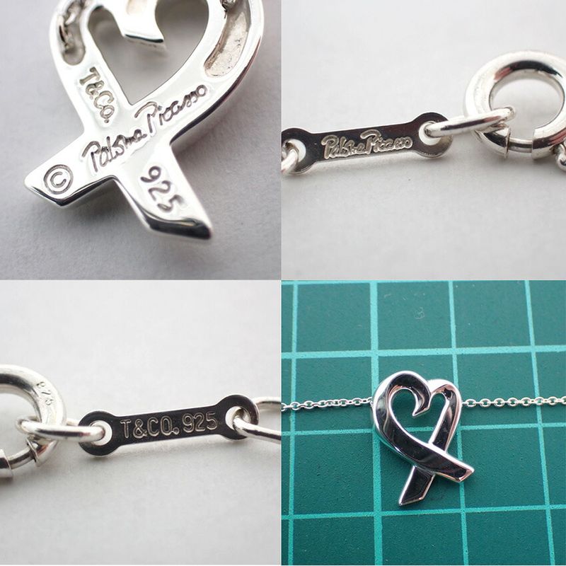 Tiffany & Co 925 Loving Heart Pendant Necklace J98-7