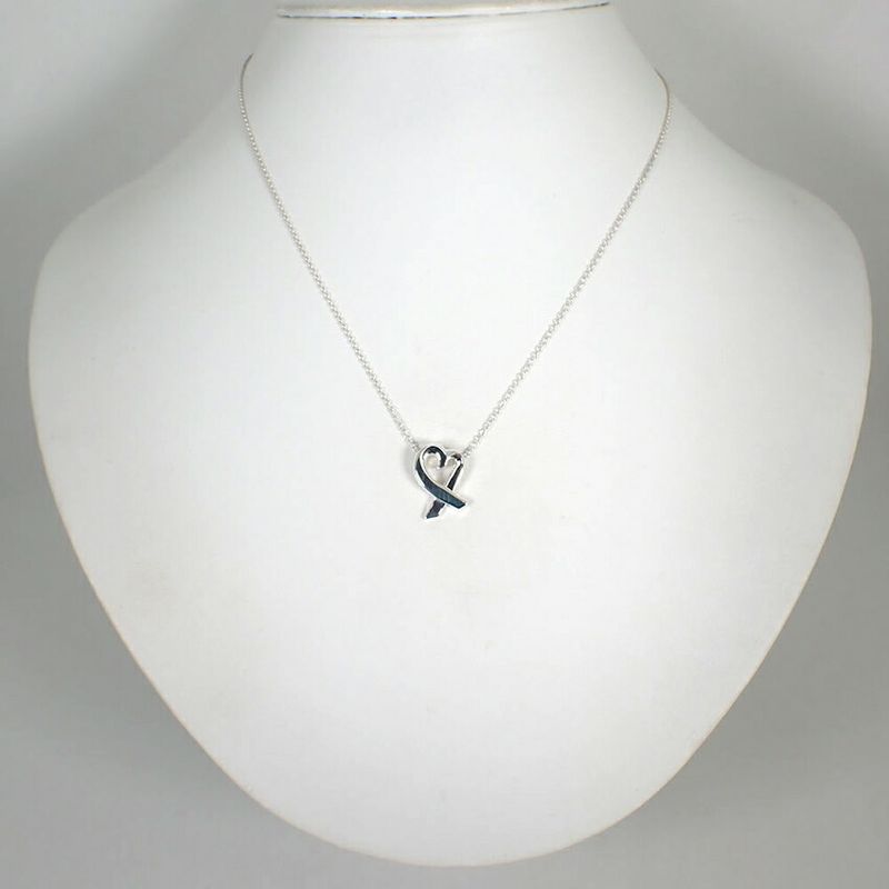 Tiffany & Co 925 Loving Heart Pendant Necklace J98-7