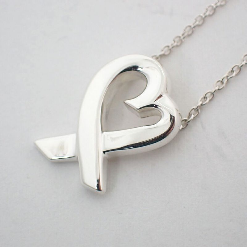 Tiffany & Co 925 Loving Heart Pendant Necklace J98-7
