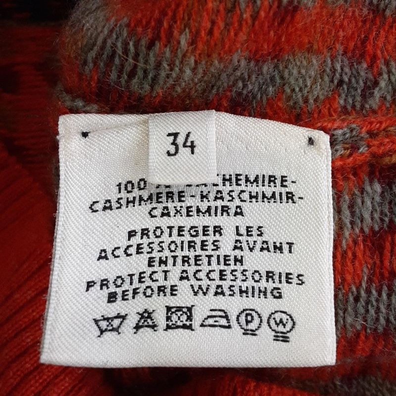 Hermes Long Sleeve Sweater Size 34 S Women's Excellent Condition - Orange X