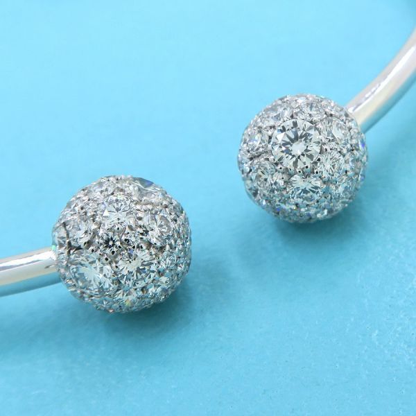 Tiffany & Co Hardware Ball Diamond Bangle