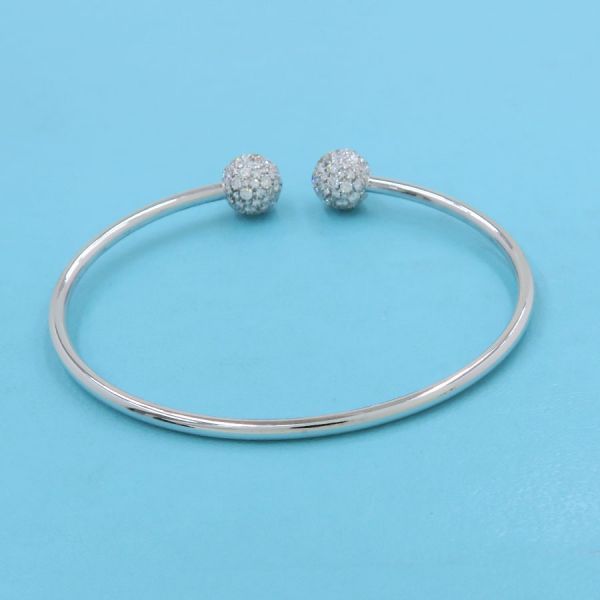 Tiffany & Co Hardware Ball Diamond Bangle