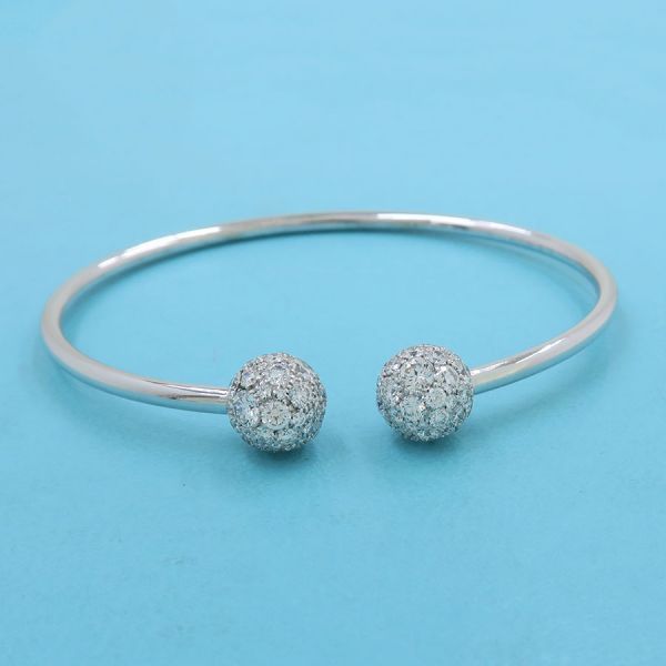 Tiffany & Co Hardware Ball Diamond Bangle