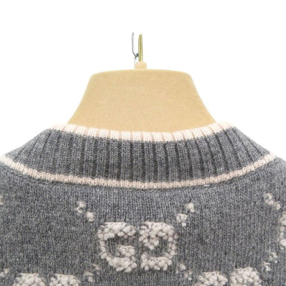 Gucci GG Boucles Wool Jacquard Top 770059 Xkcna Knit Wool GG Boucles Grey 1022