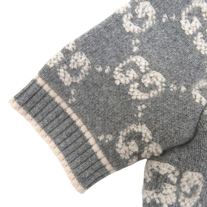 Gucci GG Boucles Wool Jacquard Top 770059 Xkcna Knit Wool GG Boucles Grey 1022