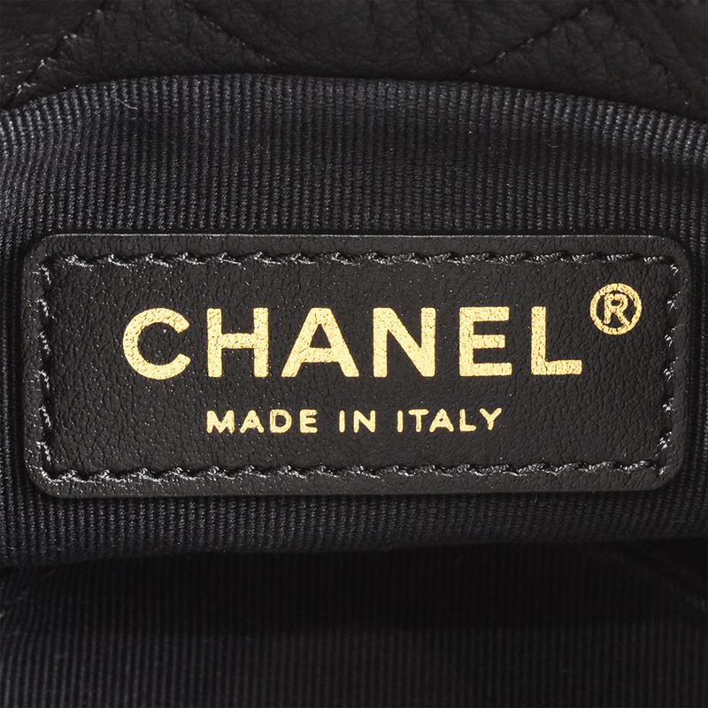 Chanel Mini Chain Shoulder Bag Lambskin Black Gold Hardware 8 Digits 31st Coco