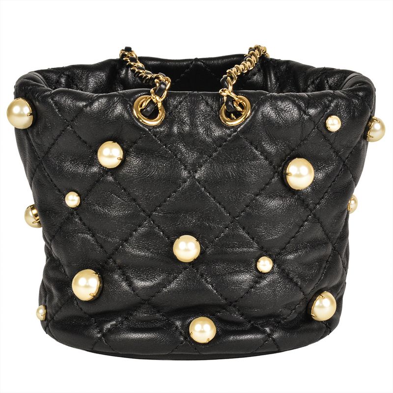 Chanel Mini Chain Shoulder Bag Lambskin Black Gold Hardware 8 Digits 31st Coco
