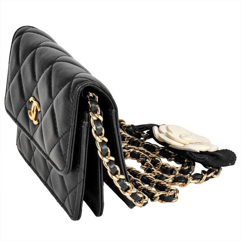 Chanel Matelasse Mini Chain Shoulder Bag Leather A35200 Black Gold Hardware 8