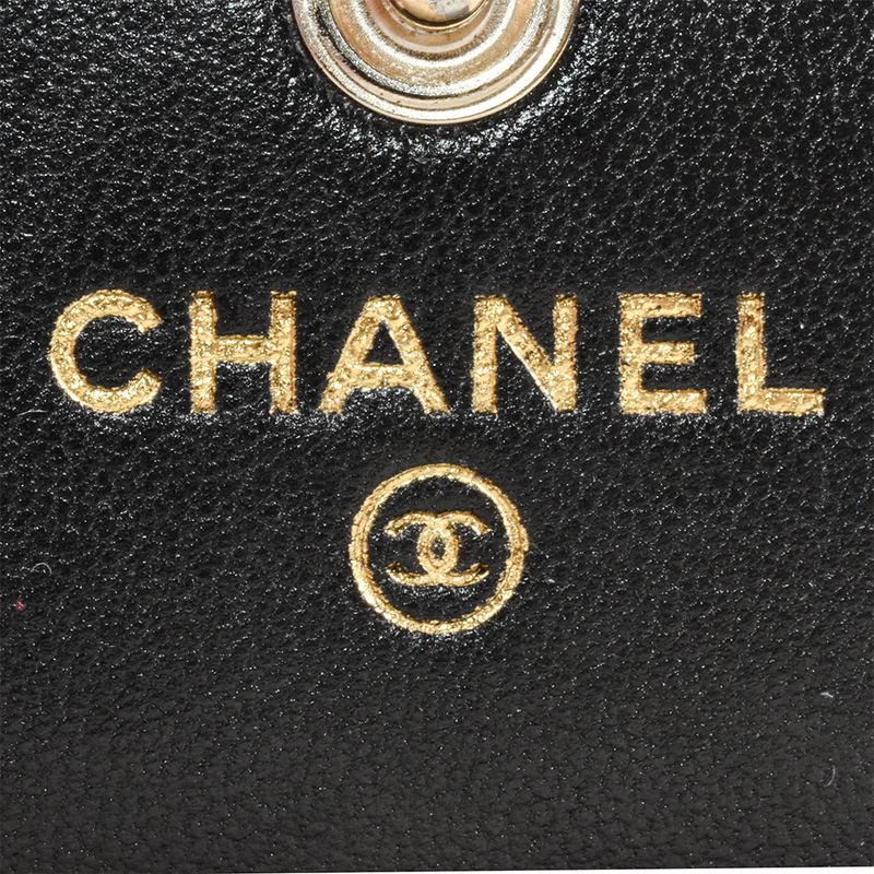Chanel Matelasse Mini Chain Shoulder Bag Leather A35200 Black Gold Hardware 8