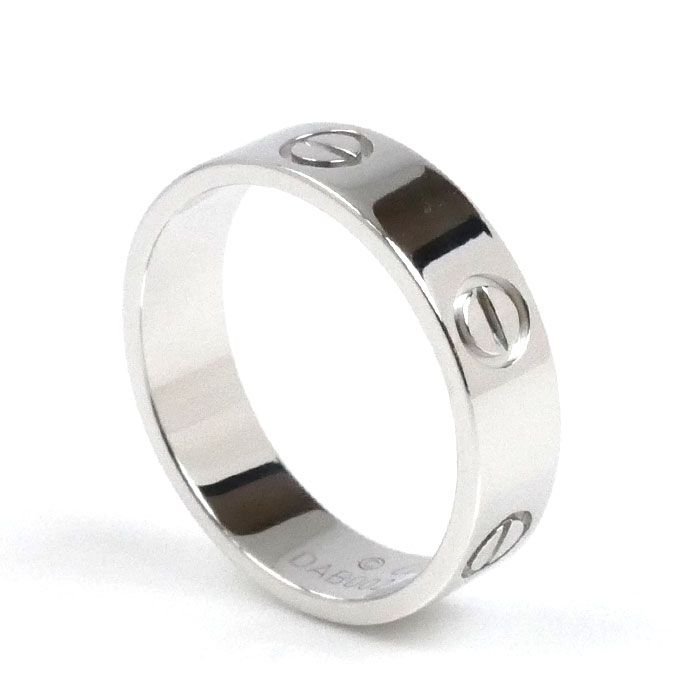 Cartier 18k White Gold White Gold Love Ring B4084759 18.5 59 6.7g Ladies Used