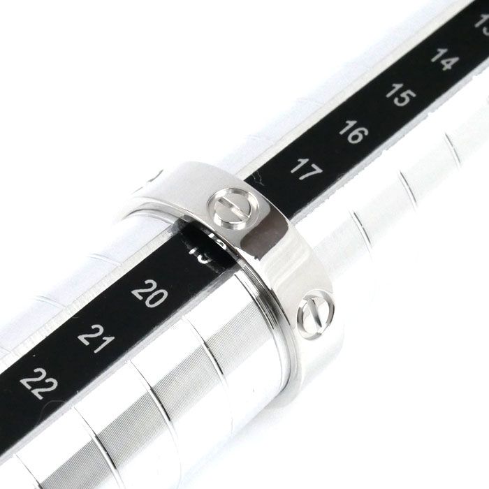 Cartier 18k White Gold White Gold Love Ring B4084759 18.5 59 6.7g Ladies Used