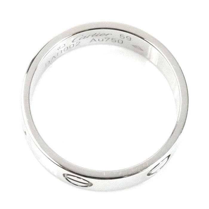 Cartier 18k White Gold White Gold Love Ring B4084759 18.5 59 6.7g Ladies Used