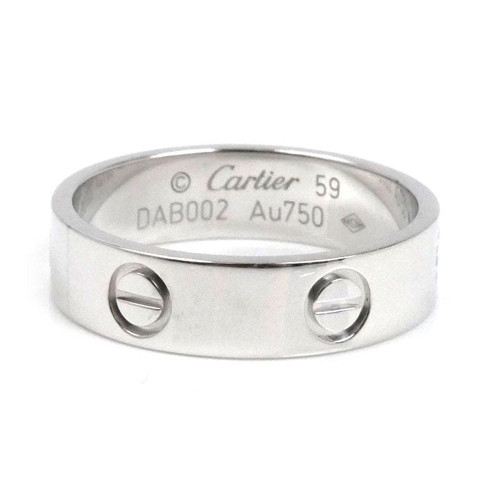 Cartier 18k White Gold White Gold Love Ring B4084759 18.5 59 6.7g Ladies Used