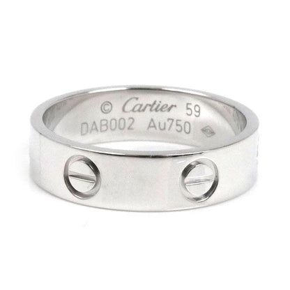Cartier 18k White Gold White Gold Love Ring B4084759 18.5 59 6.7g Ladies Used