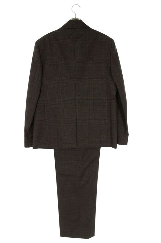 Prada Ugm169 Up0178 Glen Checked Setup Jacket Pants Suit Men's 46 48