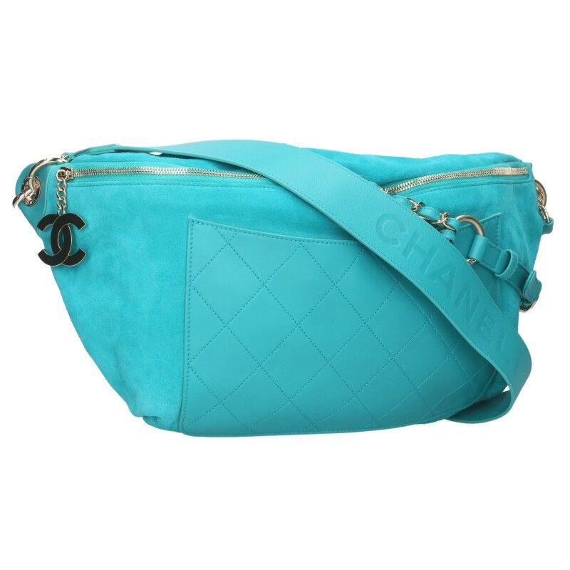 Chanel X Pharrell Williams Cc's Ring Suede Leather Chain Shoulder Bag Men's