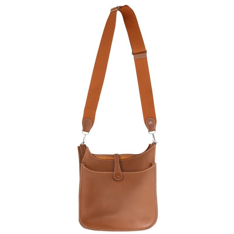 Hermes Evelyn 3 PM W Engraved Svhardware Taurillon Clemence Gold Shoulder Bag