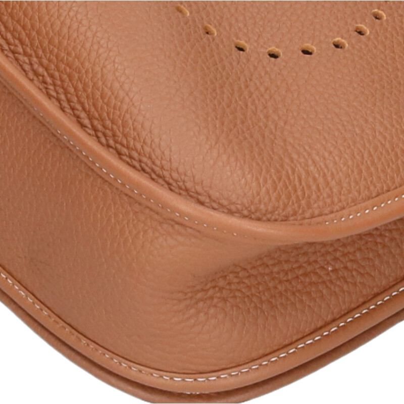 Hermes Evelyn 3 PM W Engraved Svhardware Taurillon Clemence Gold Shoulder Bag