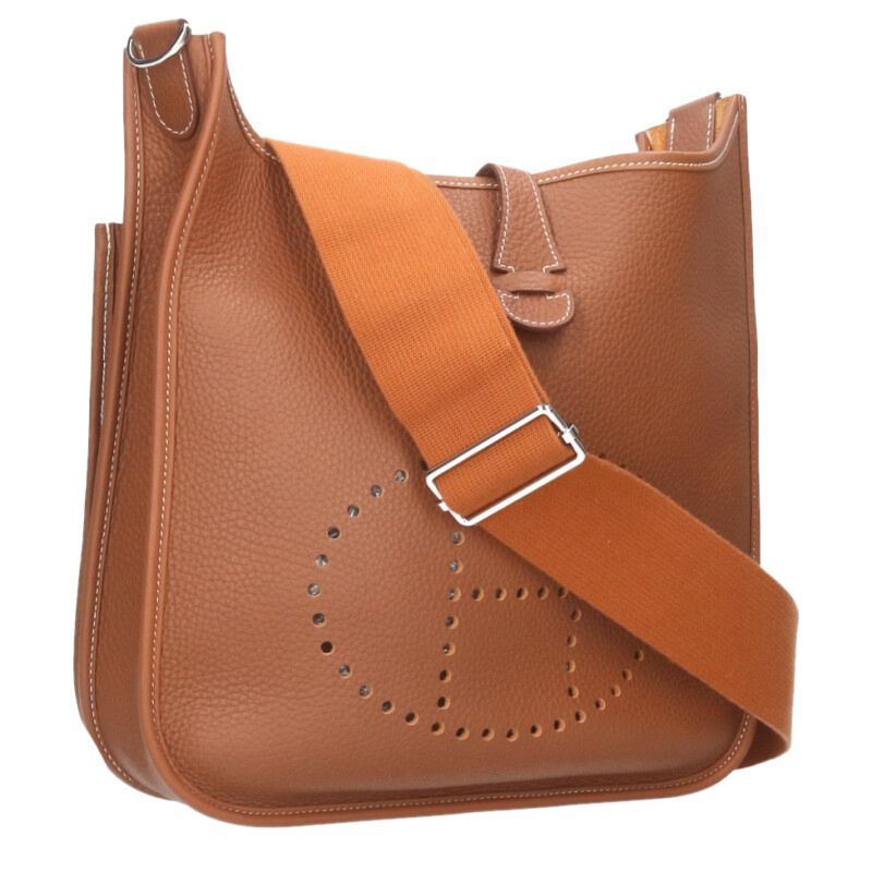 Hermes Evelyn 3 PM W Engraved Svhardware Taurillon Clemence Gold Shoulder Bag