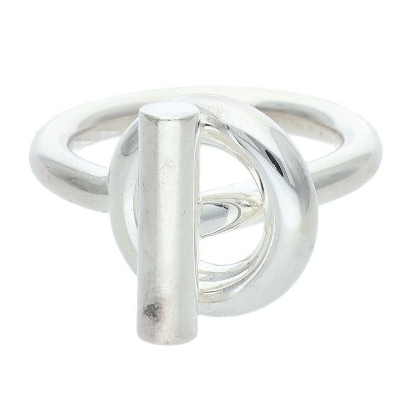Hermes Echape MM Silver Ring Men's 56 15