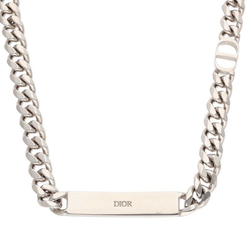 Dior CD Icon CD Icon Oblique Plate Necklace Men's