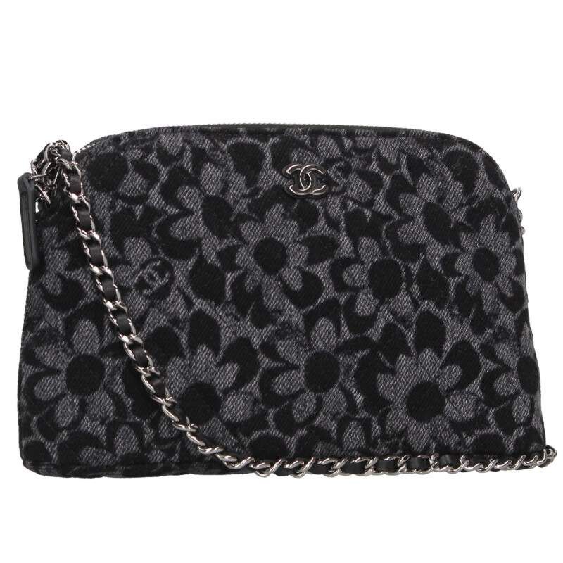 Chanel Camellia Chain Pouch Shoulder Bag Women
