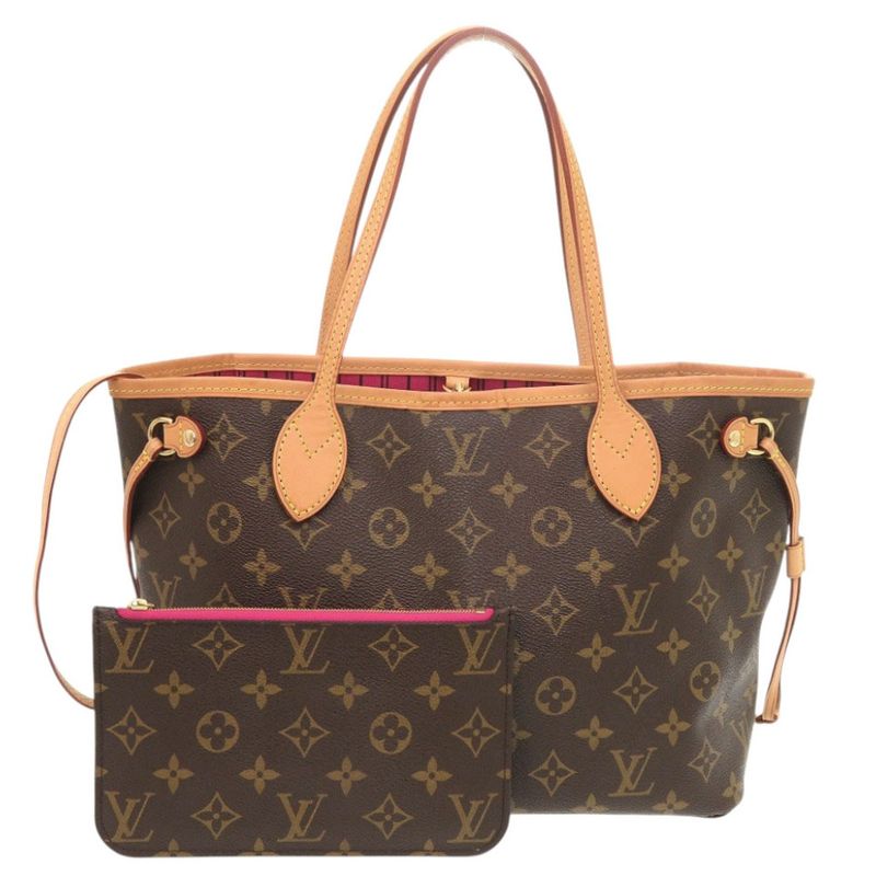 Louis Vuitton Neverfull PM Monogram with Pouch Pivoine M41245 Tote Bag LV 1196