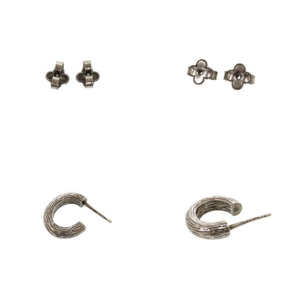 Louis Vuitton Bookle LV Wood Mp2783 Metal Silver Earrings LV 0667 Louis Vuitton