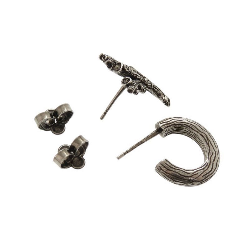 Louis Vuitton Bookle LV Wood Mp2783 Metal Silver Earrings LV 0667 Louis Vuitton