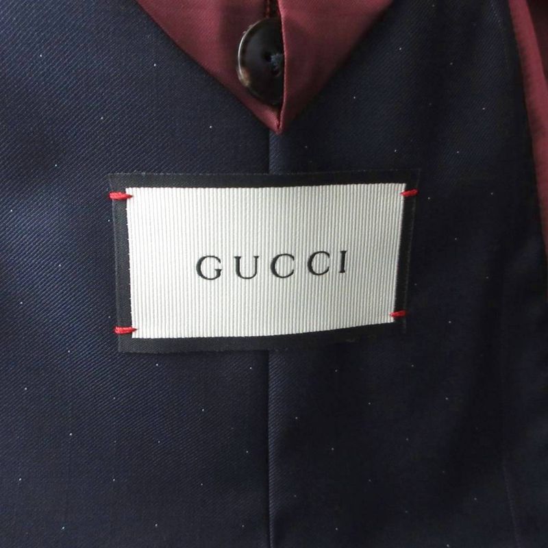 Gucci Suit Setup Single 2B Dot 261yfn 732u04 Navy Blue Navy 46 Approx M