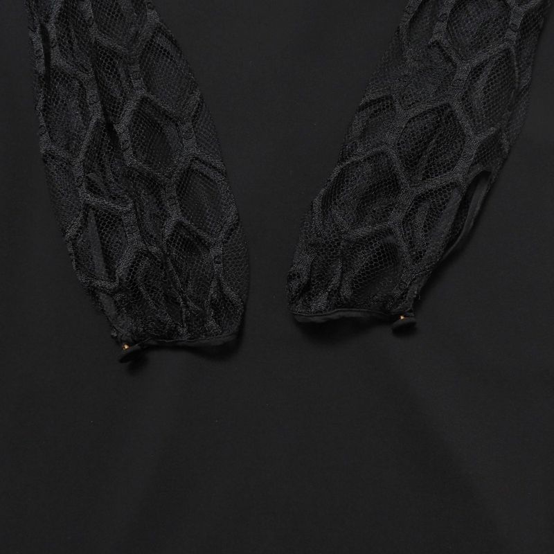 Gucci Dress Size S Lace Sleeve Midi Black Dress Long Sleeves 20251127 Ra6757