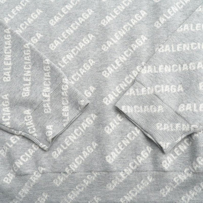 2022aw - Balenciaga All Over Crewneck Sweater Size L Logo Allover