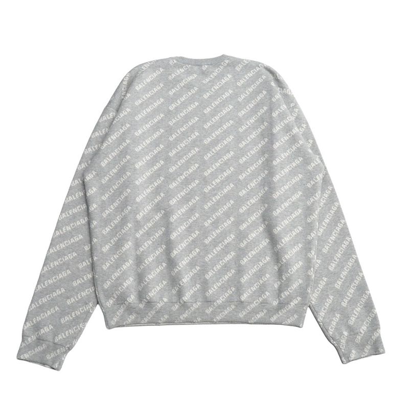 2022aw - Balenciaga All Over Crewneck Sweater Size L Logo Allover