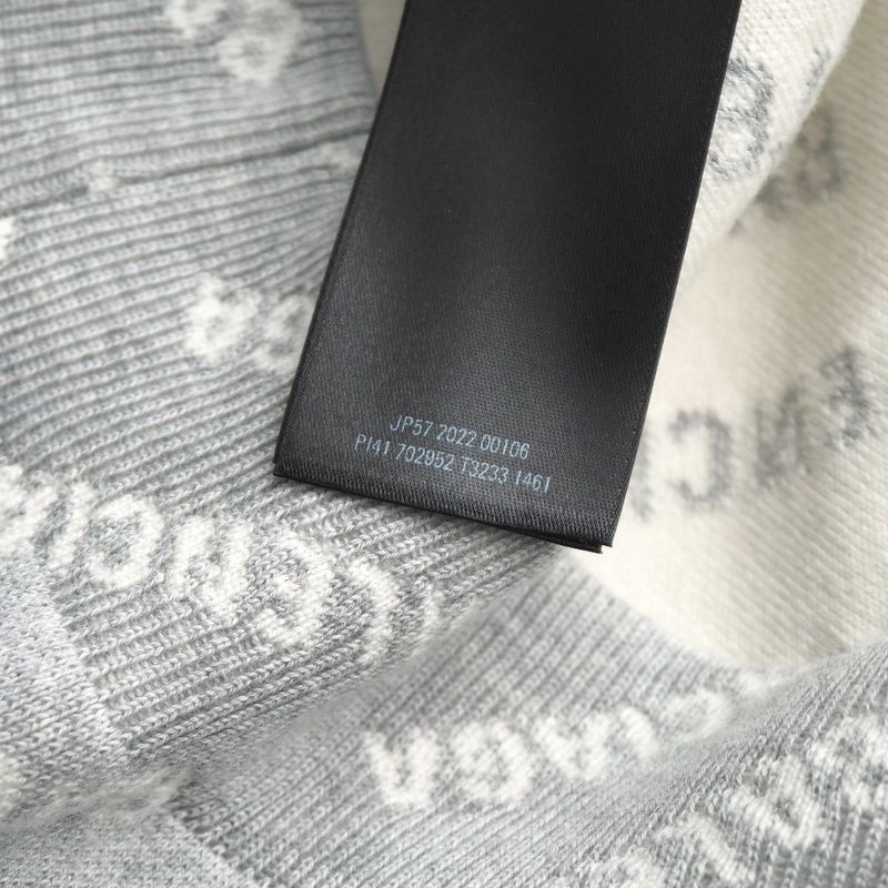 2022aw - Balenciaga All Over Crewneck Sweater Size L Logo Allover