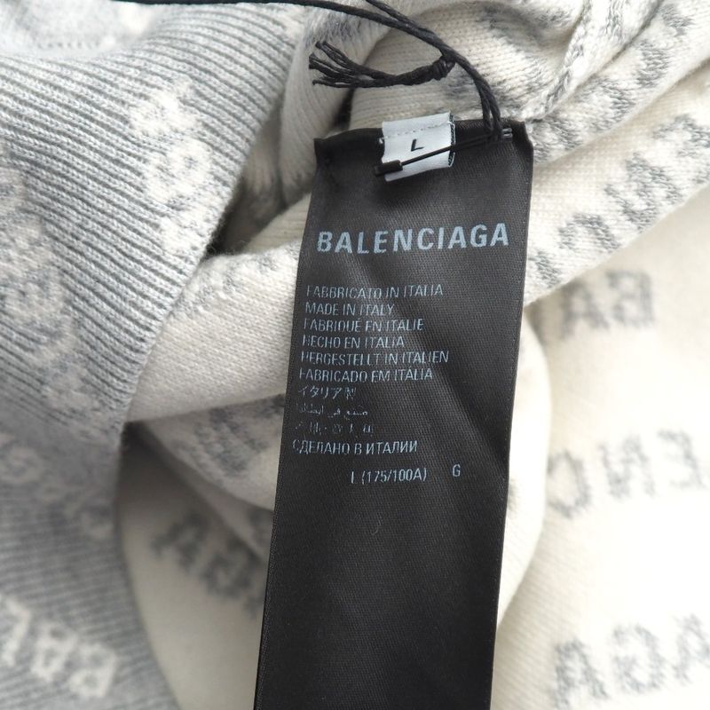 2022aw - Balenciaga All Over Crewneck Sweater Size L Logo Allover