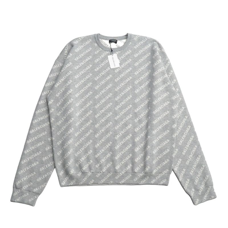 2022aw - Balenciaga All Over Crewneck Sweater Size L Logo Allover