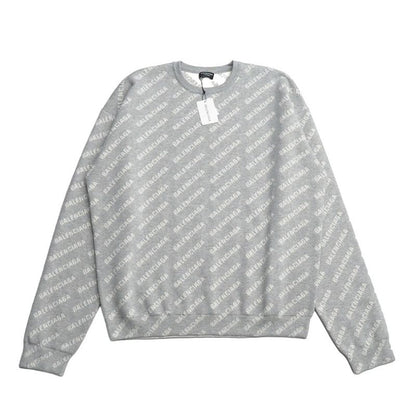 2022aw - Balenciaga All Over Crewneck Sweater Size L Logo Allover