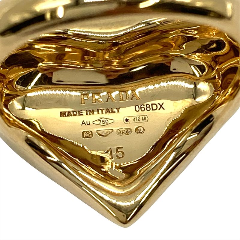 Prada Eternal Gold Eternal Gold Heart Ring #15 18k Yellow Gold 15.1g Yellow