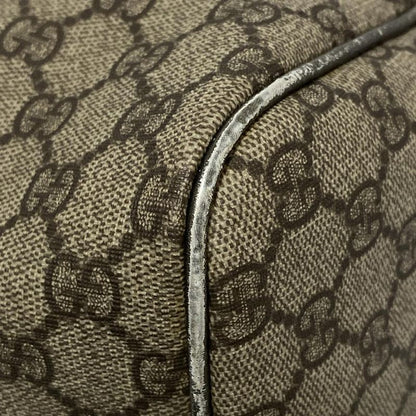 Gucci GG Plus GG Supreme 193603 Beige and Dark Brown Leather