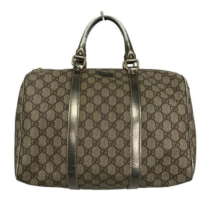 Gucci GG Plus GG Supreme 193603 Beige and Dark Brown Leather