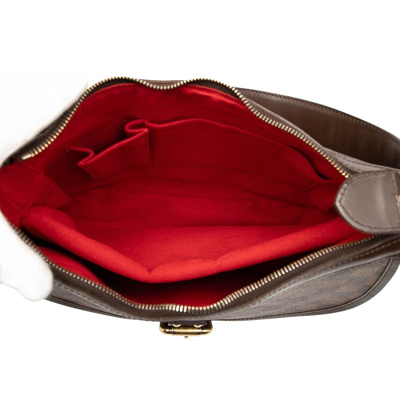 Louis Vuitton Damier Highbury Handbag Shoulder Bag N51200 Brown PVC Leather