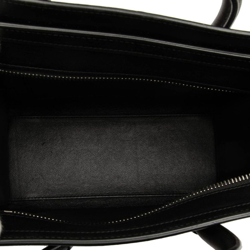 Celine Luggage Nano Shopper Handbag Shoulder Bag 2WAY Orange Navy Brown Leather