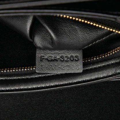 Celine Triomphe Teen Crossbody Shoulder Bag Black Shiny Calfskin Women's Celine