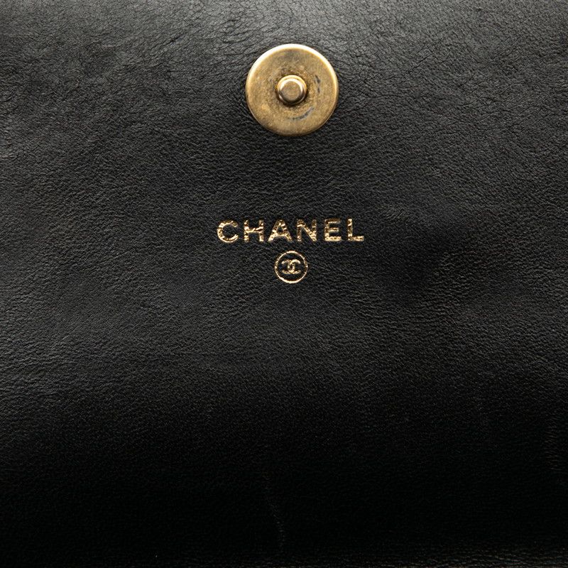 Chanel Matelasse Coco Mark Shoulder Bag Chain Wallet Ap2508 Black Multicolor