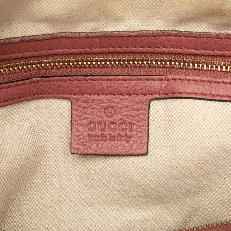 Gucci Sherry Line Mini Boston Bag Shoulder Bag 2WAY 247205 Pink Canvas Leather