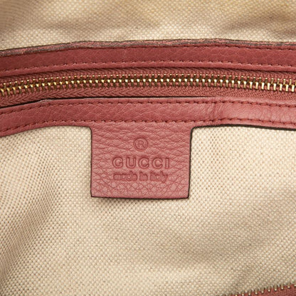 Gucci Sherry Line Mini Boston Bag Shoulder Bag 2WAY 247205 Pink Canvas Leather